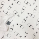 Husa saltea rotunda patut bebe copii cu elastic, Milk (5)